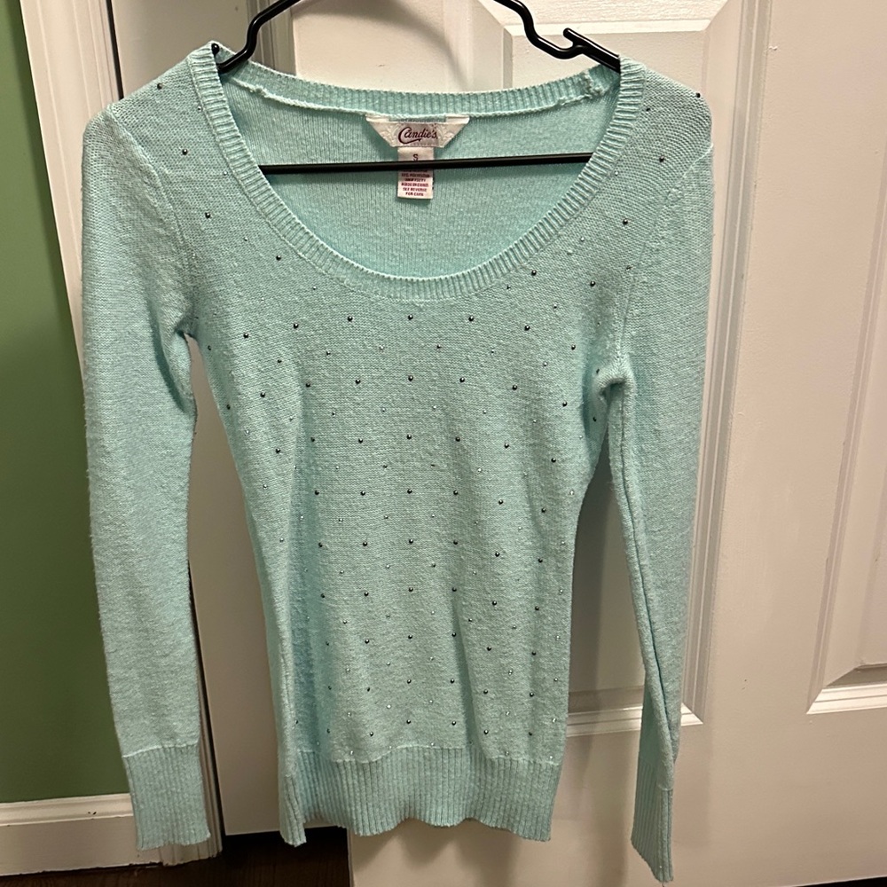 Candie's Mint Green Scoop Neck Sweater